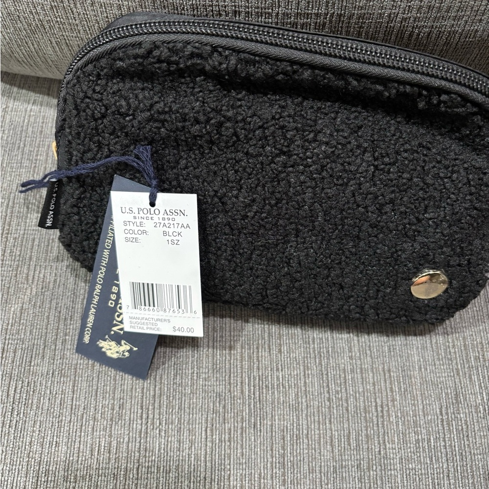 U.S. Polo Assn. Charcoal Textured Pouch